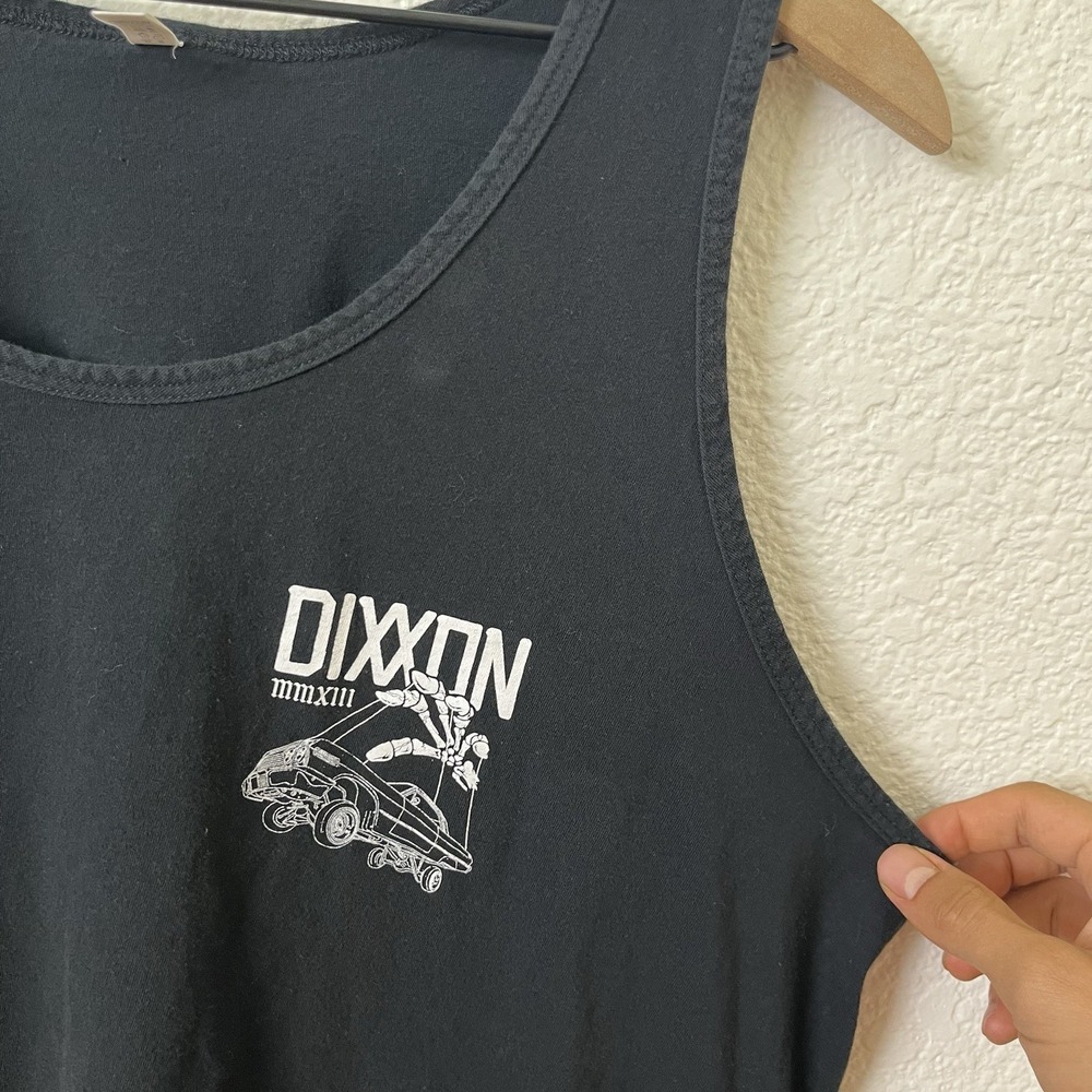 Dixxon Shirt Mens Black Tank Top Premium Friends In Low Places Lowrider Size L - Picture 5 of 9
